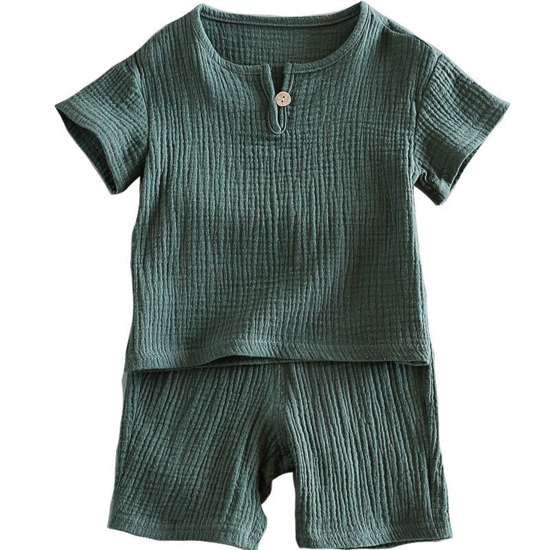Kids' 2-Pieces Summer Set, Short Sleeve top with Shorts Set for Boys