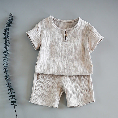 Kids' 2-Pieces Summer Set, Short Sleeve top with Shorts Set for Boys