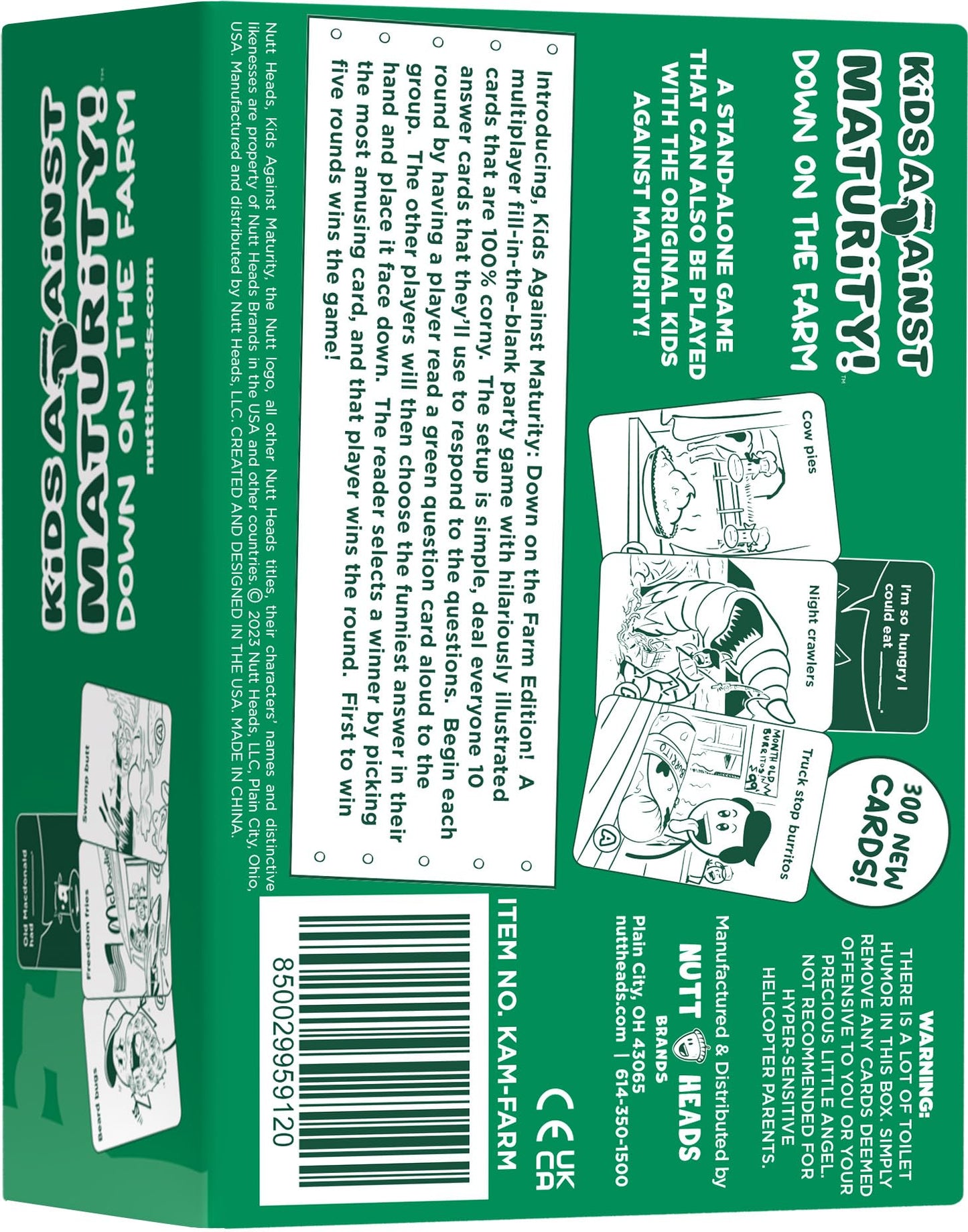 Kids Against Maturity Farm Edition – Funny Family Card Game for All Ages