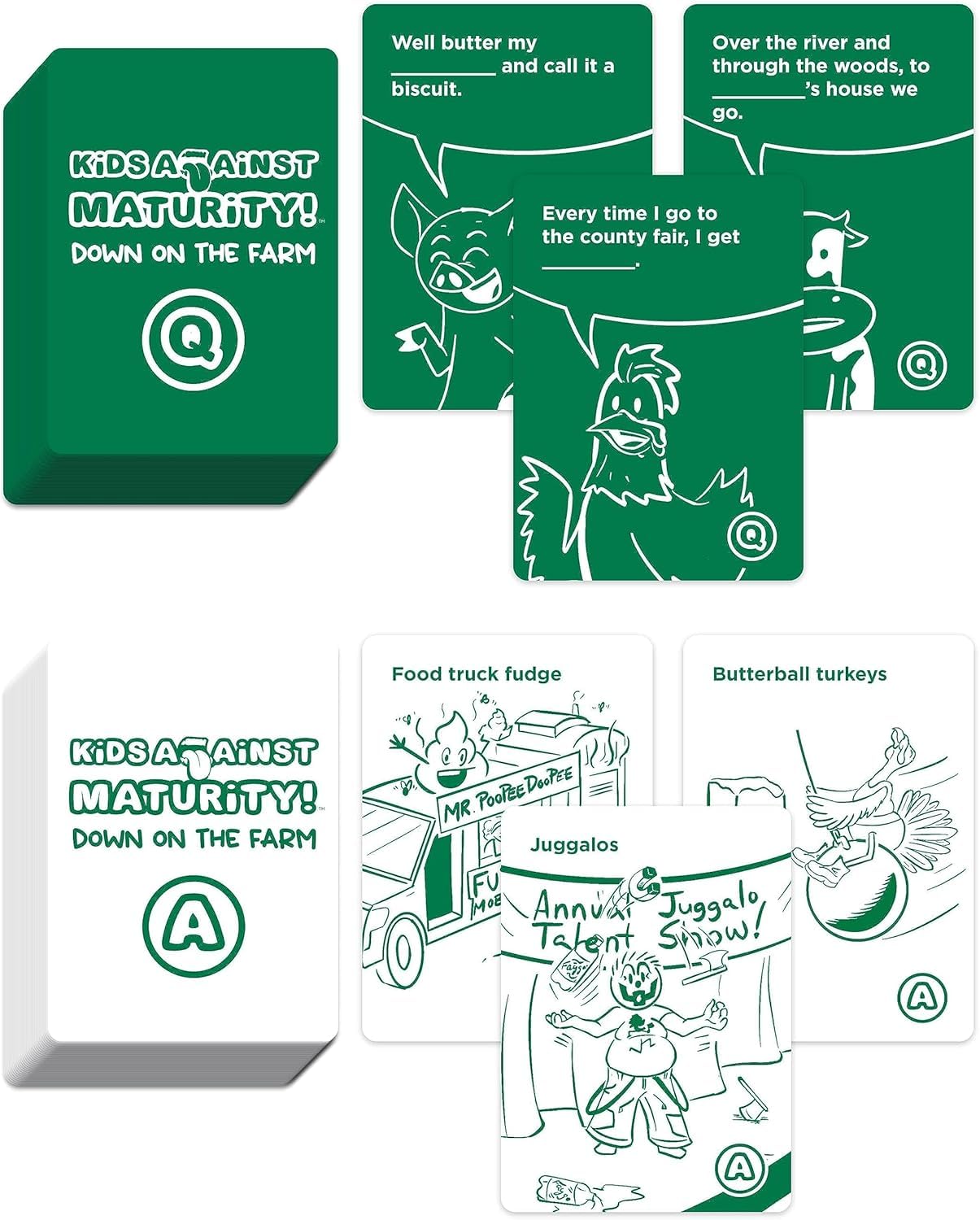 Kids Against Maturity Farm Edition – Funny Family Card Game for All Ages