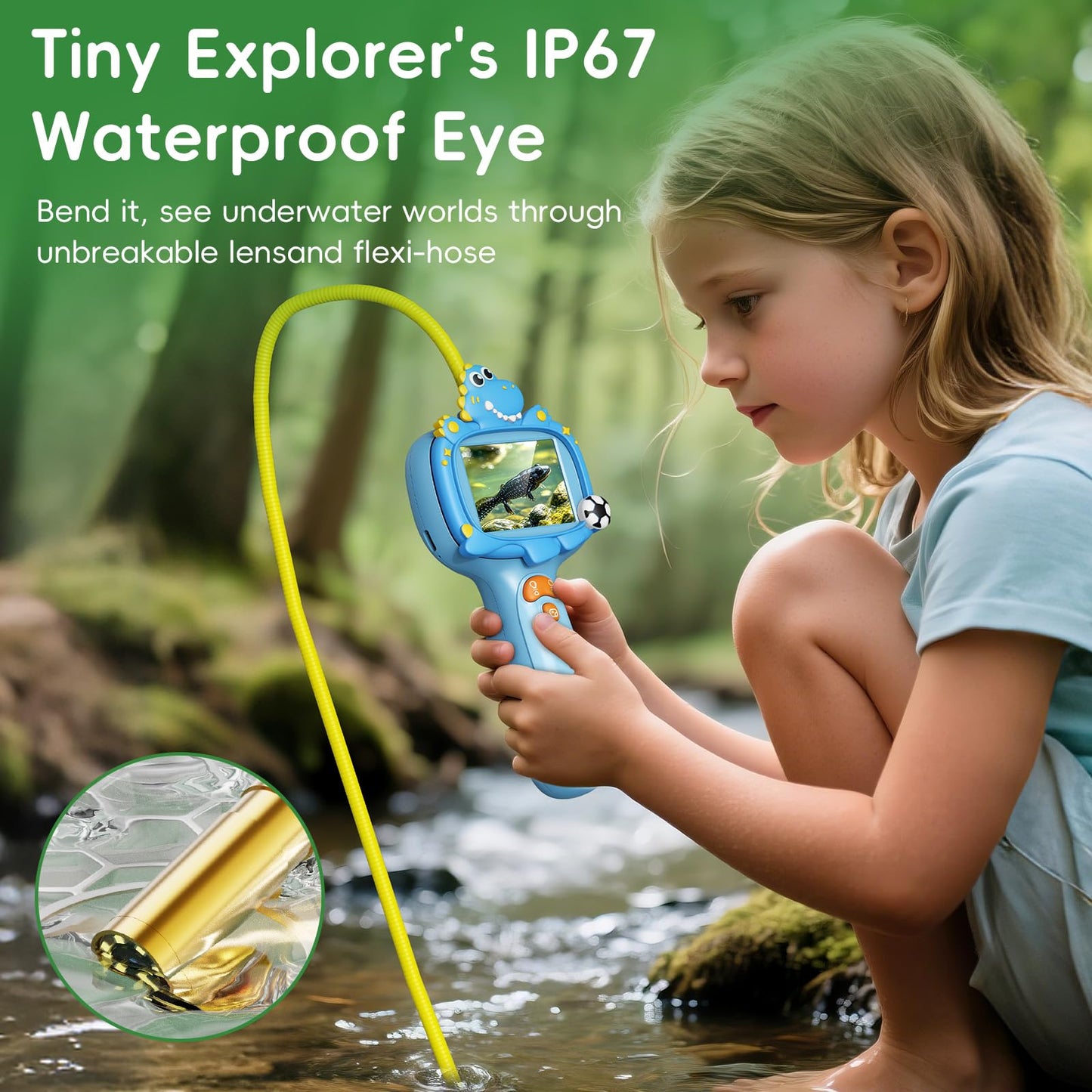 Kids Borescope Camera Toy with Light for Outdoor Exploration – STEM Gift for 4–10 Year Olds