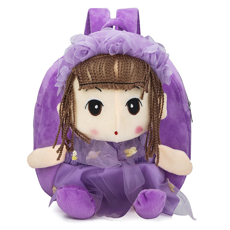 Kids' Cartoon Canvas Doll Backpack
