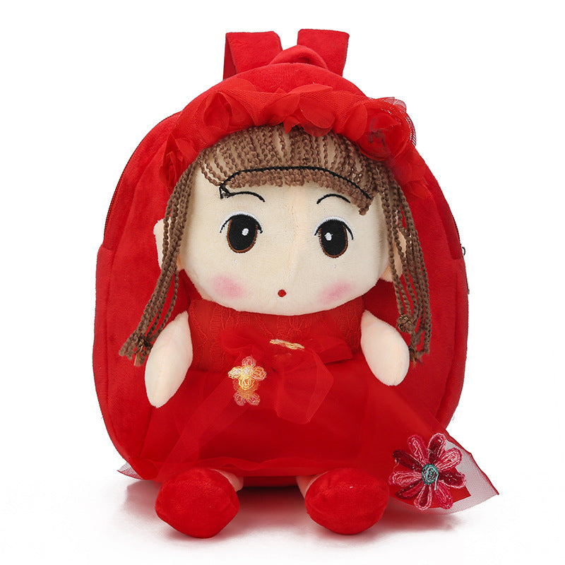 Kids' Cartoon Canvas Doll Backpack