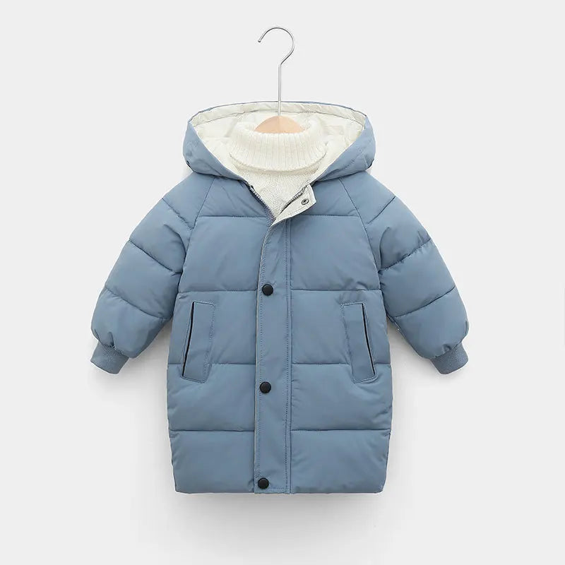 Kids Hooded Puffer Jacket, Thick Winter Cotton Coat for Boys & Girls (1–10 Years)