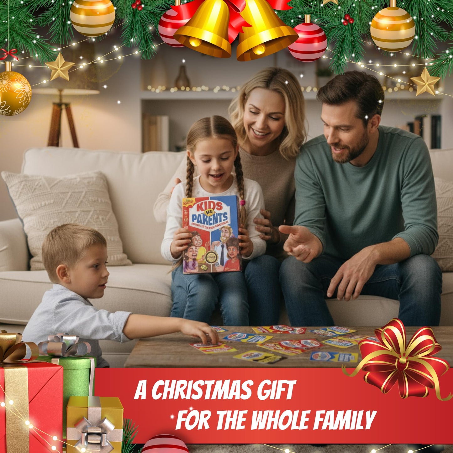Kids VS Parents – Hilarious Family Card Game with Conversation Starters for All Ages