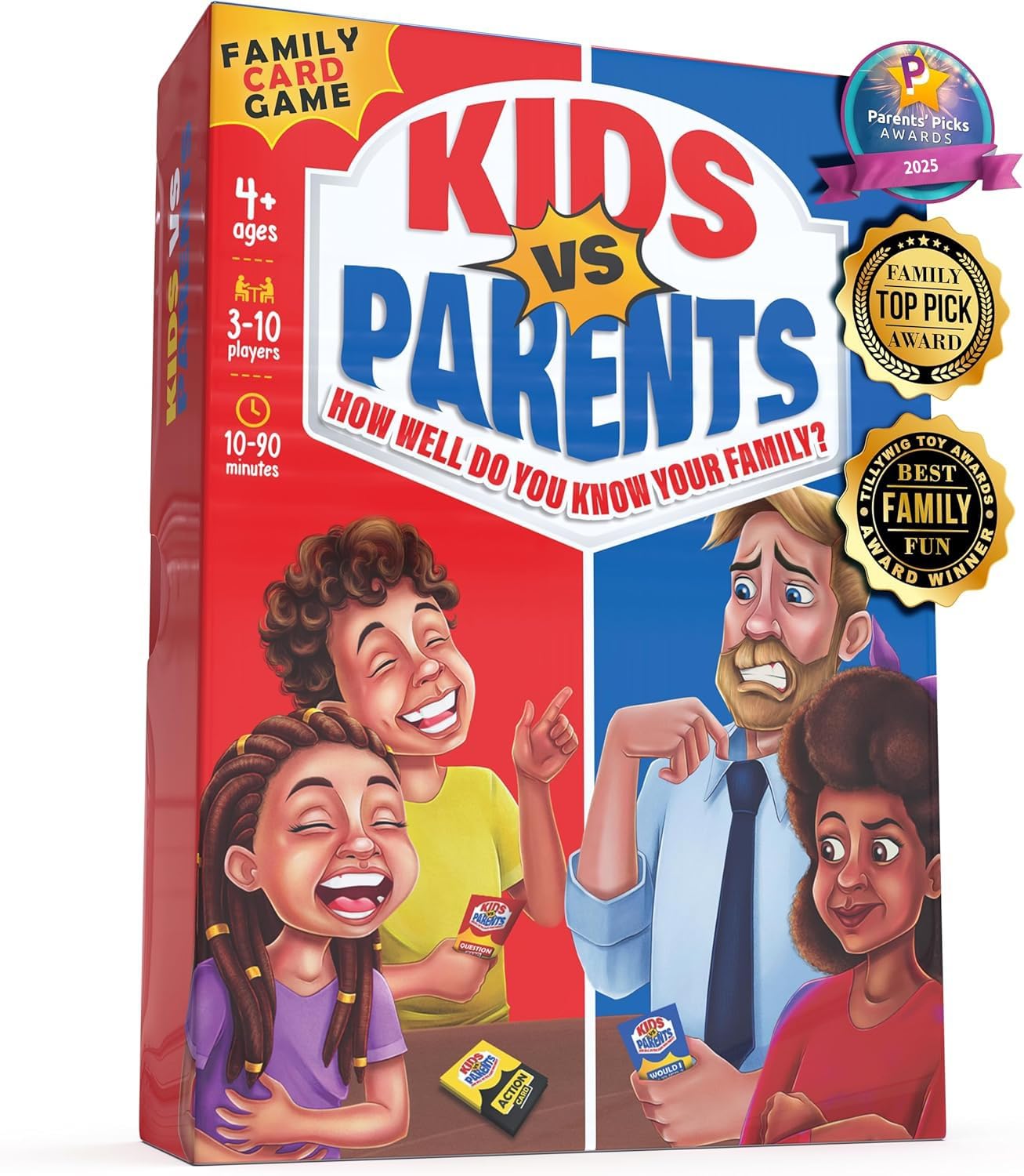Kids VS Parents – Hilarious Family Card Game with Conversation Starters for All Ages