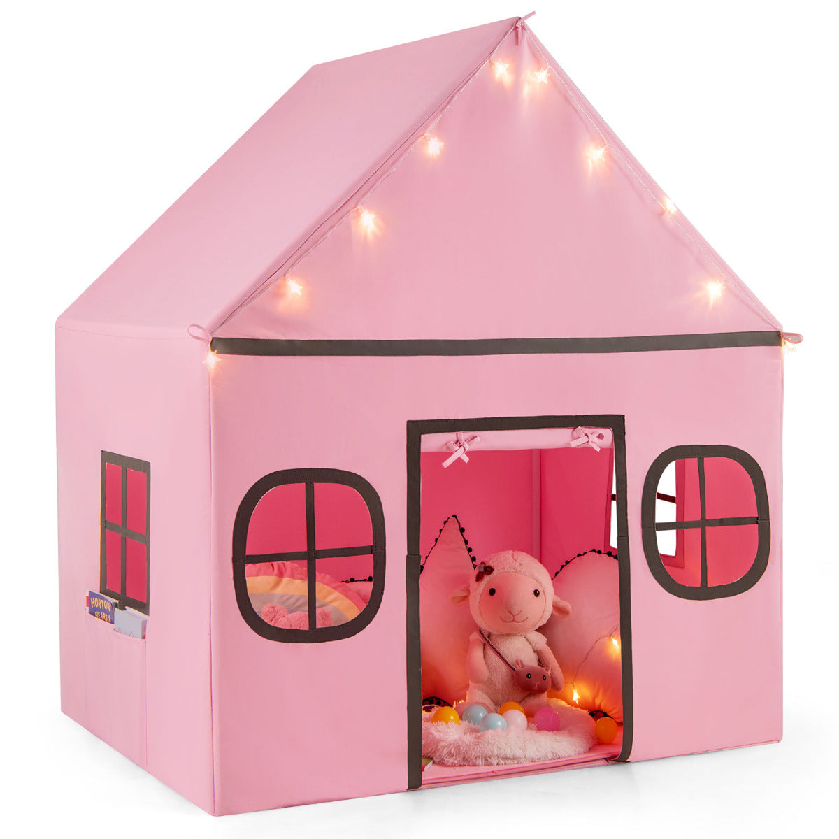 Kids Play Tent Large Playhouse Indoor Play Tent-Beige