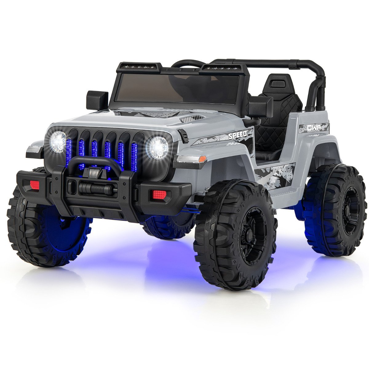 12V Kids Ride on Truck with 2.4G Parental Remote Control and Music-Black