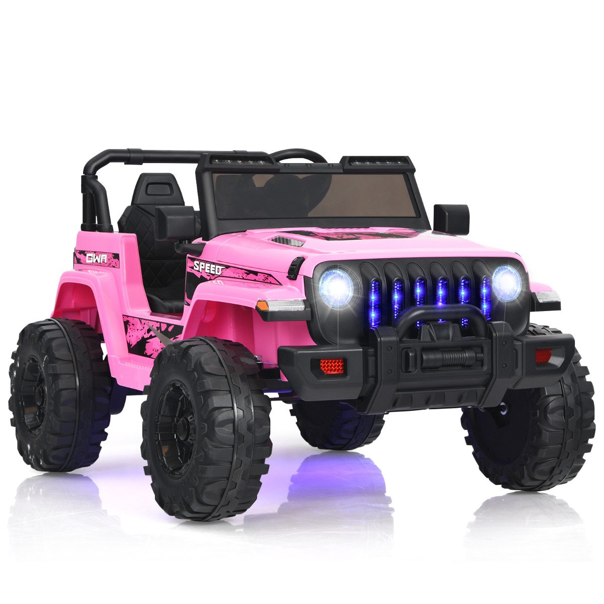 12V Kids Ride on Truck with 2.4G Parental Remote Control and Music-Black