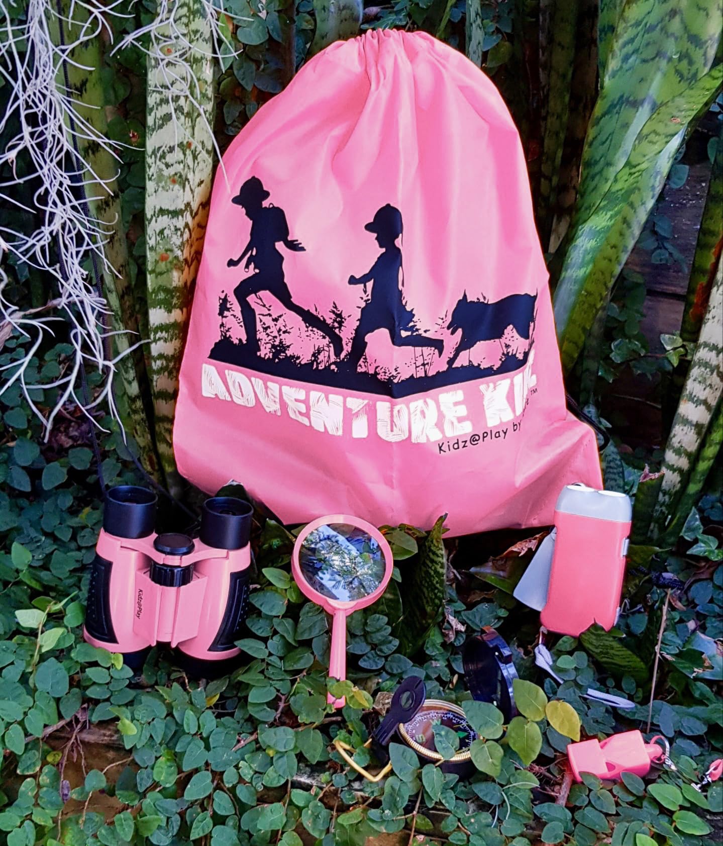 Adventure Kidz Kit by Kidz@Play – Outdoor Exploration Set with Binoculars, Compass, Flashlight & More