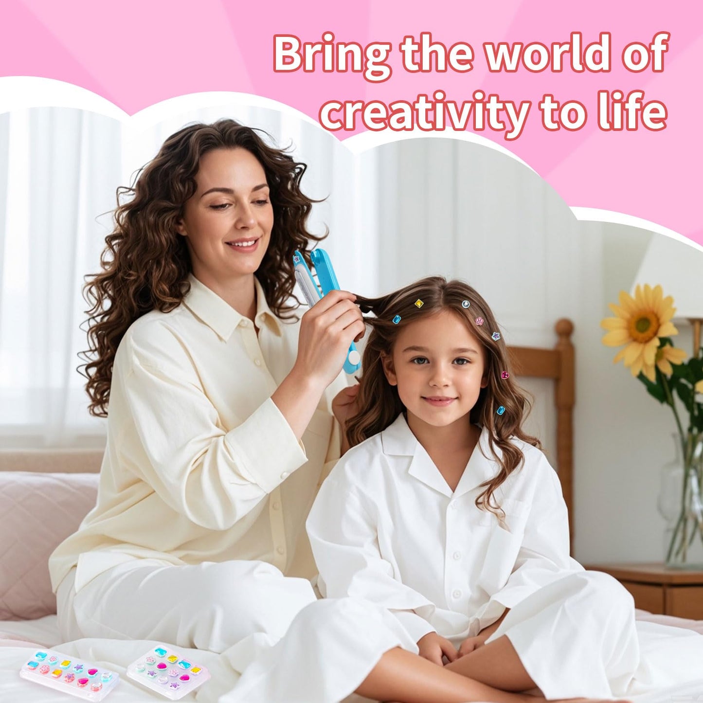 Kidzkube Hair Gem Stamper Kit – Reusable Diamonds & Sparkling Hair Jewels