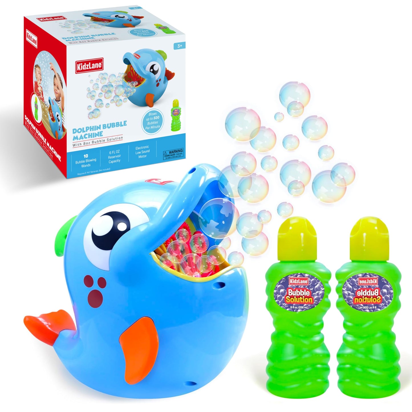 Kidzlane Bubble Dolphin Maker – Kids Bubble Blower (500–1000 Bubbles/Min) Easter Gift & Outdoor Fun