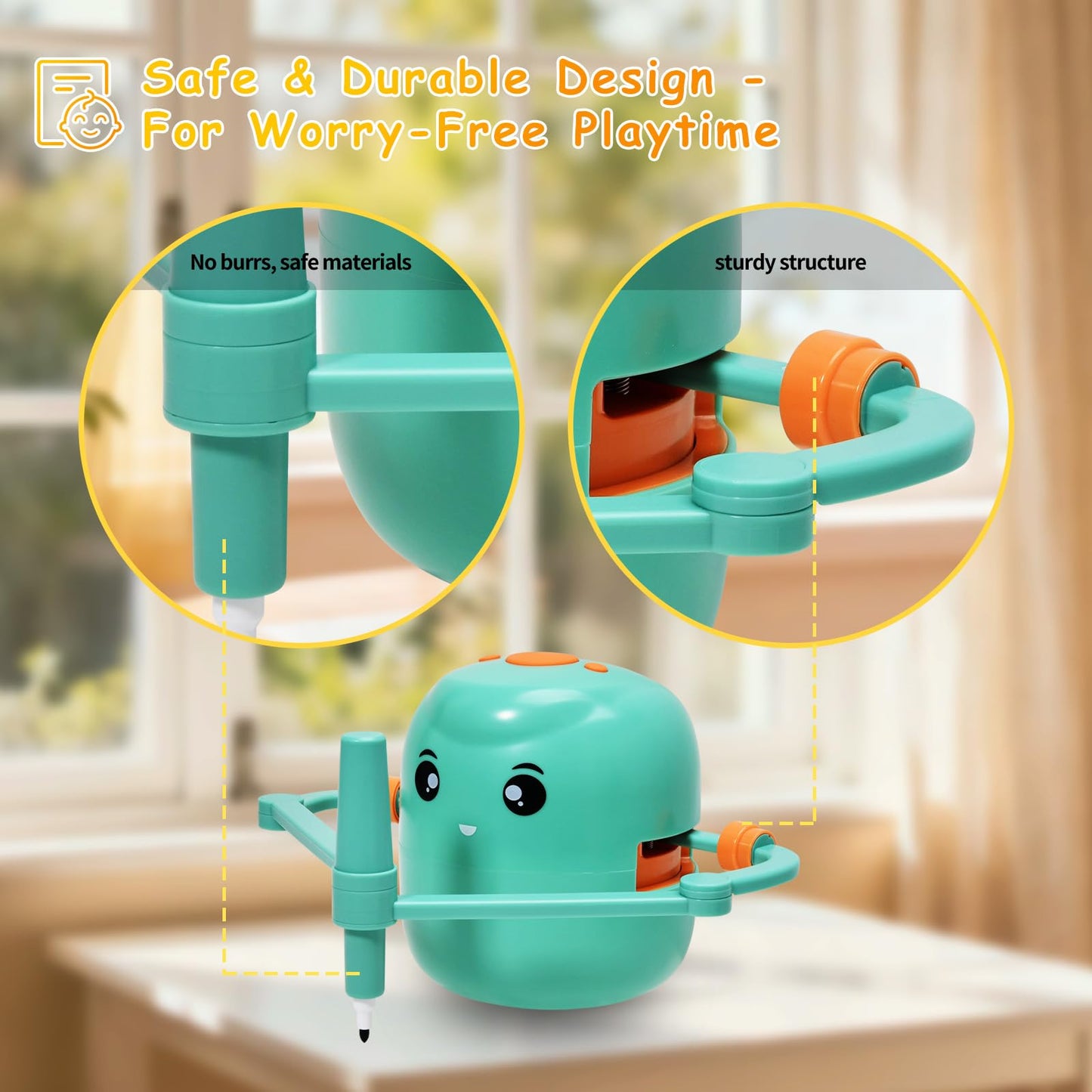 Kignao Drawing Robot for Kids – Interactive Montessori Art Toy (Green)