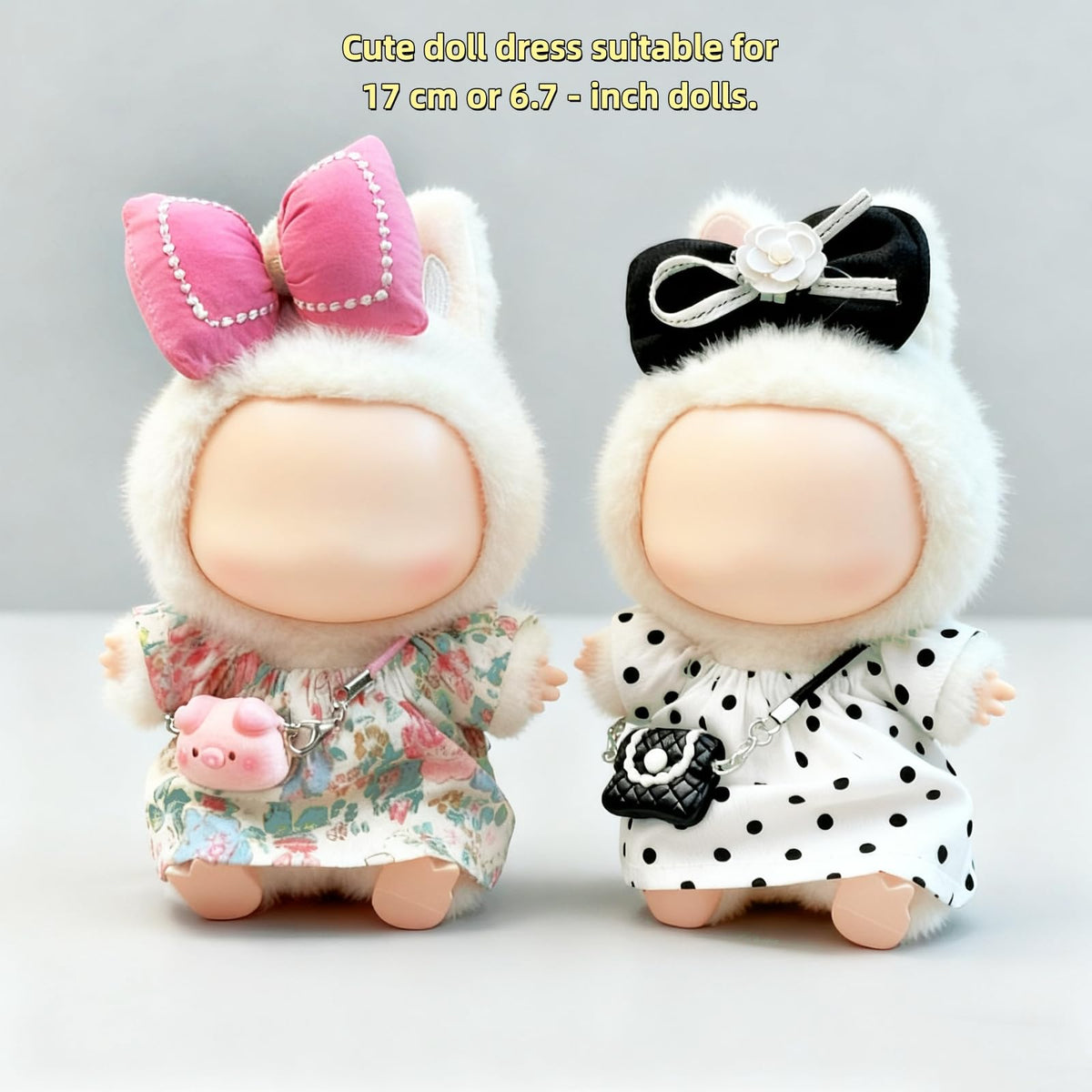 Kigrfv 17 cm Doll Clothes Set — 4 Outfits for 6.7-Inch Dolls | Premium Fashion Accessories Bundle
