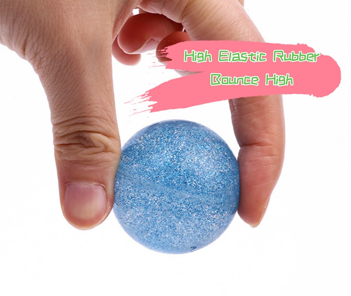 Kikeep Large Glitter Bouncy Ball 45mm – Super Bouncy Kids Toy for Party Favors