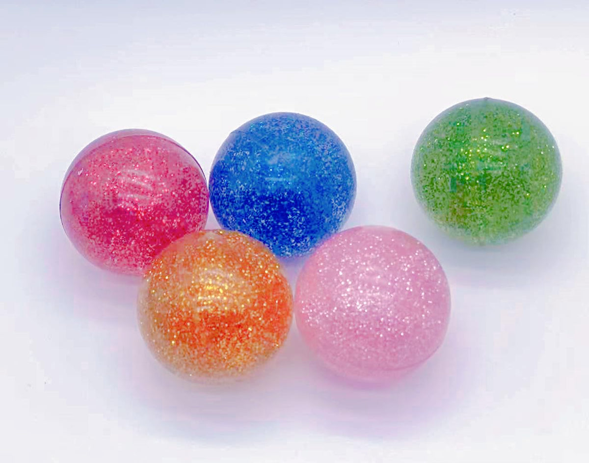 Kikeep Large Glitter Bouncy Ball 45mm – Super Bouncy Kids Toy for Party Favors