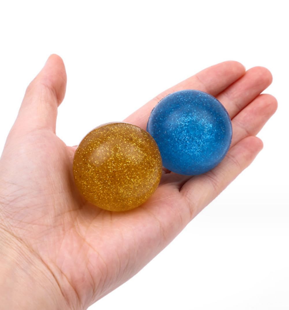 Kikeep Large Glitter Bouncy Ball 45mm – Super Bouncy Kids Toy for Party Favors