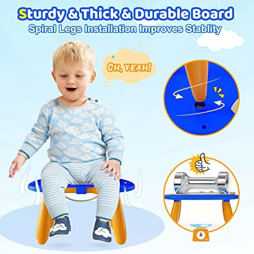 Kikidex Magnetic Drawing Board for Toddlers 1-3 – Doodle & Learn (Dark Blue)