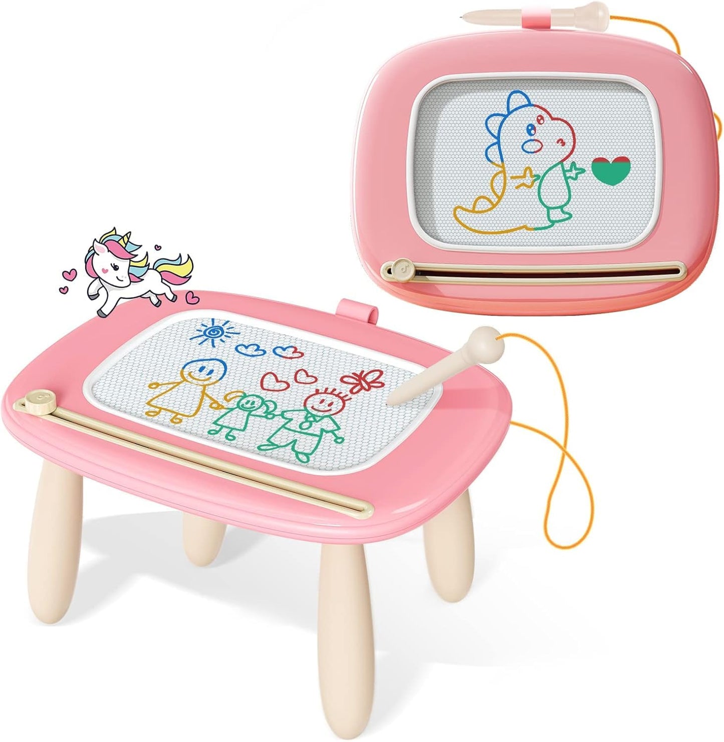 Kikidex Magnetic Drawing Board for Toddlers | Mess-Free Doodle Pad & Learning Toy