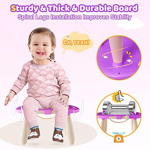 Kikidex Magnetic Drawing Board for Toddlers 1-3 – Purple, Mess-Free Learning Toy