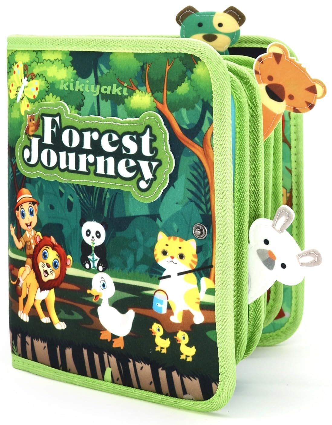 Kikiyaki Busy Book for Toddlers 1-3 – Forest Story Montessori Busy Board | Travel & Quiet Activity Toy