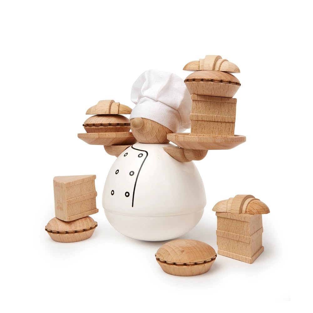 Kikkerland Balance The Baker — Playful Pastry Stacking Game
