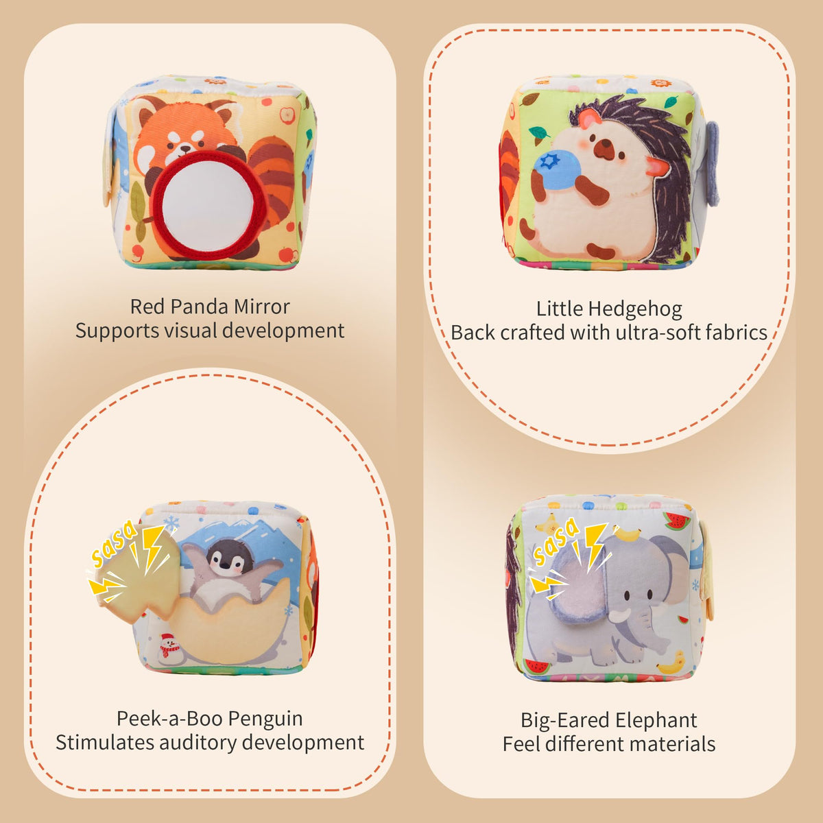 KILGICO Baby Tissue Box Toy – Montessori Sensory Toy for Babies 6–12 Months