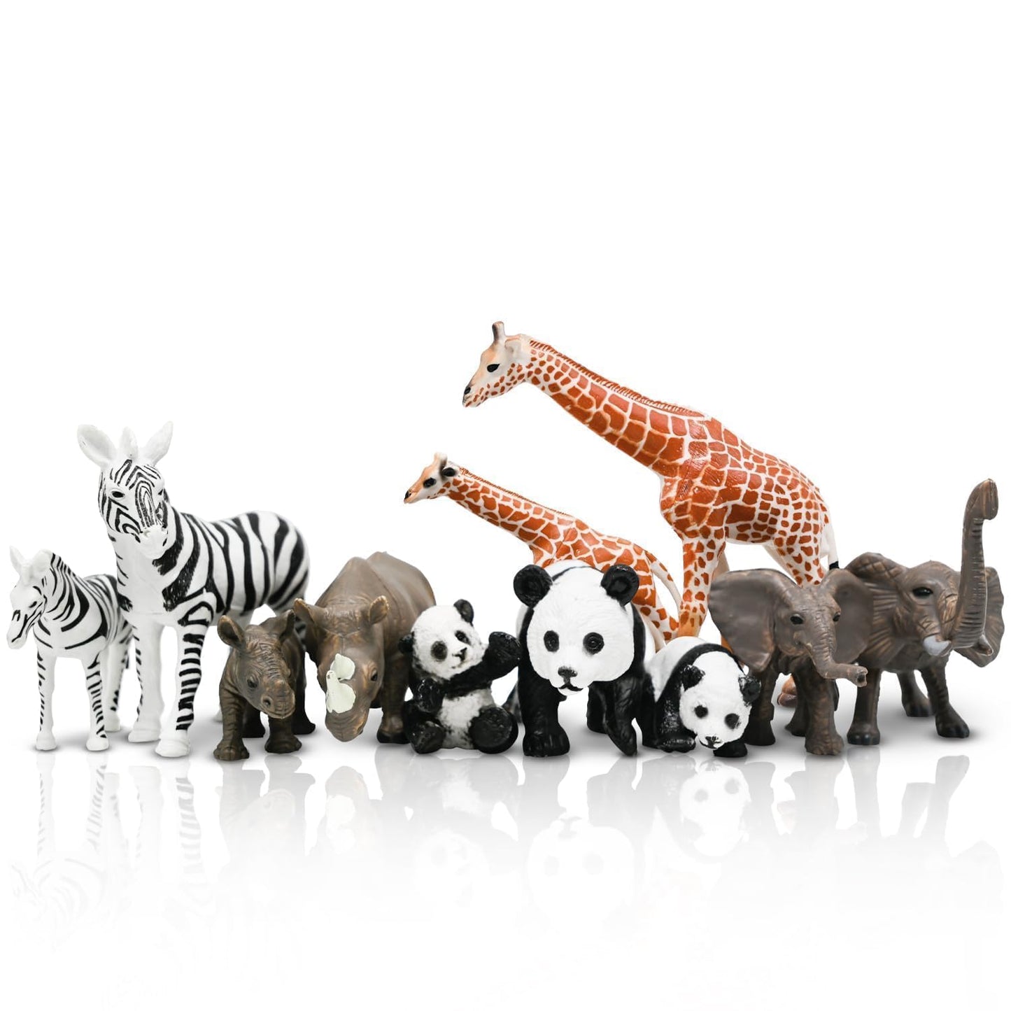 Kimicare 20-Piece Safari Animals Figures – Realistic Zoo Toys for Kids