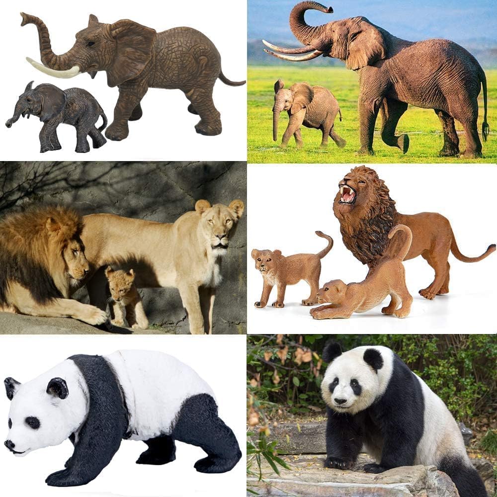 Kimicare 20-Piece Safari Animals Figures – Realistic Zoo Toys for Kids