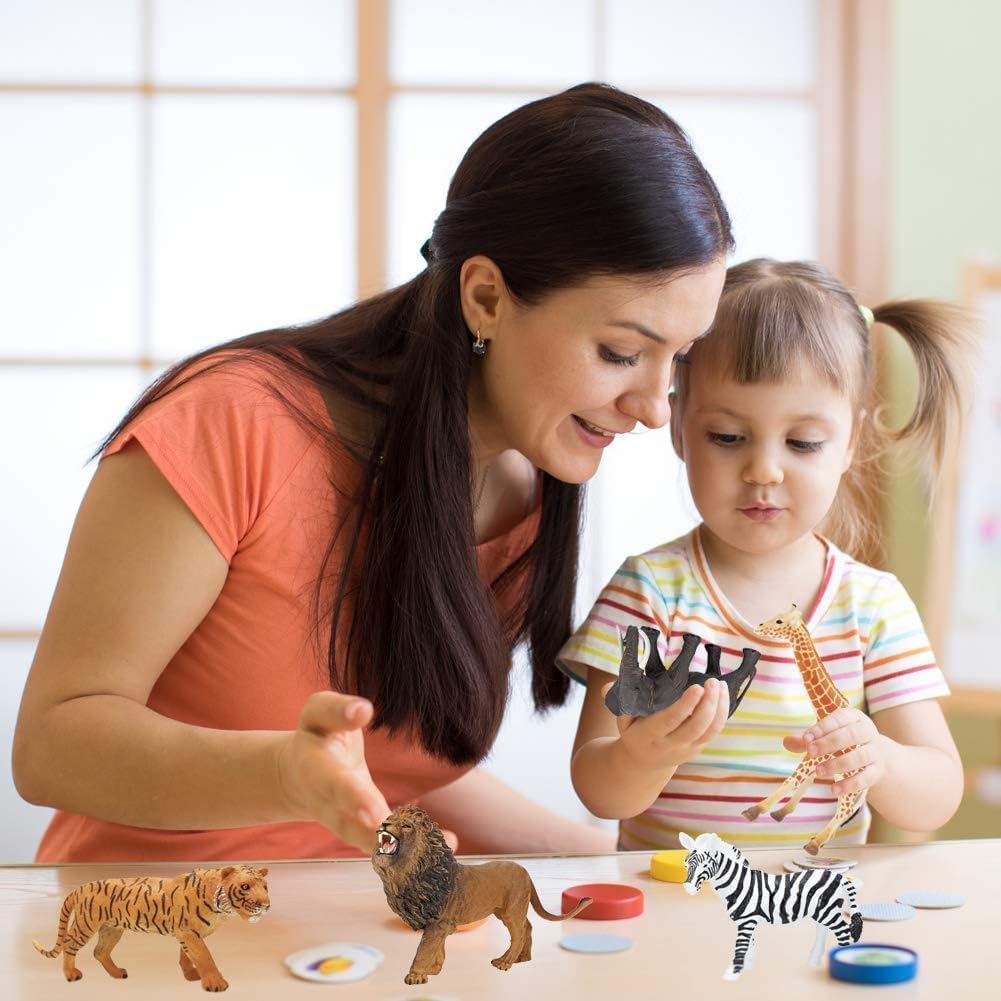 Kimicare 20-Piece Safari Animals Figures – Realistic Zoo Toys for Kids