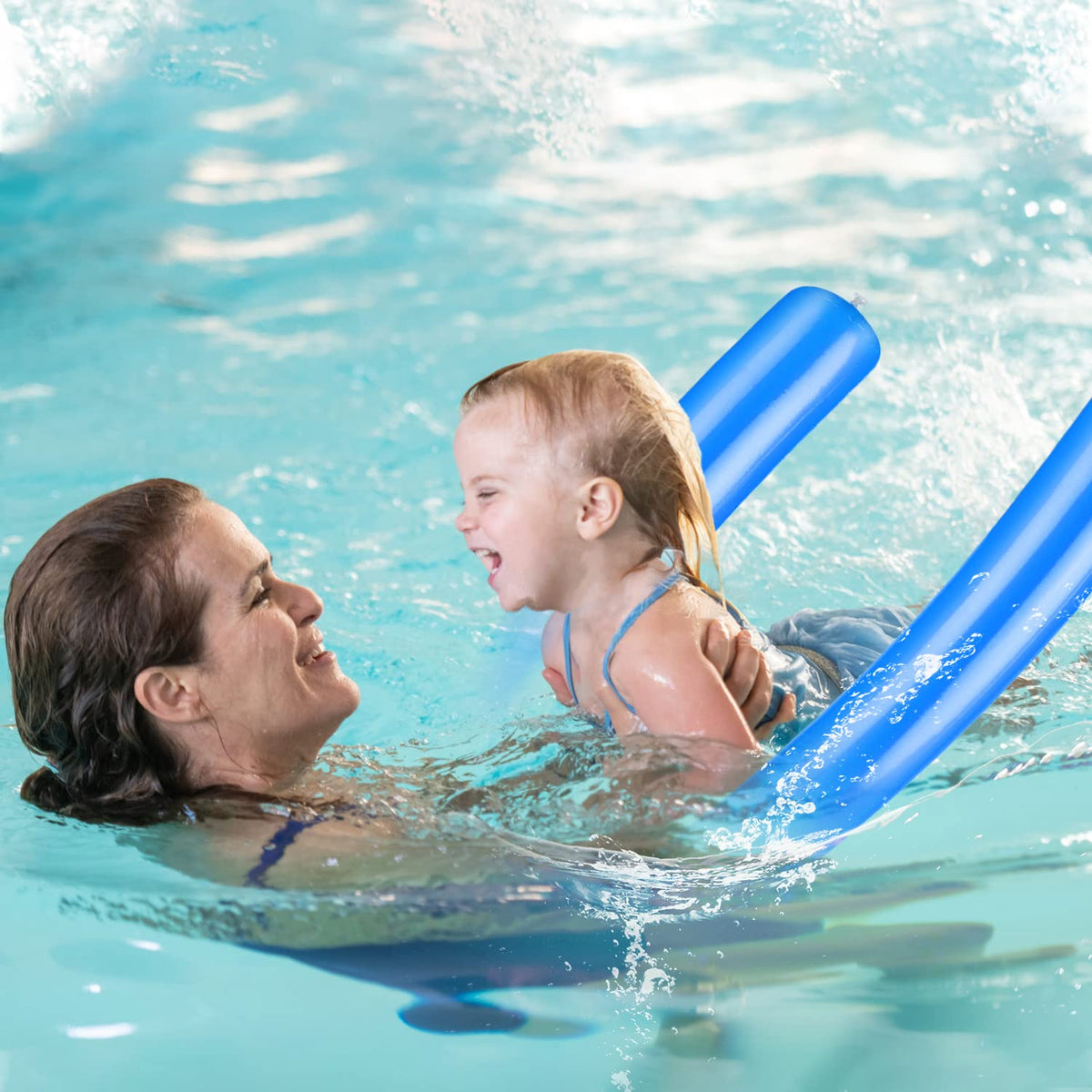KIMOBER 6PCS Inflatable Pool Sticks – Giant 41.3-Inch Noodles, 6 Colors, Easy Inflation
