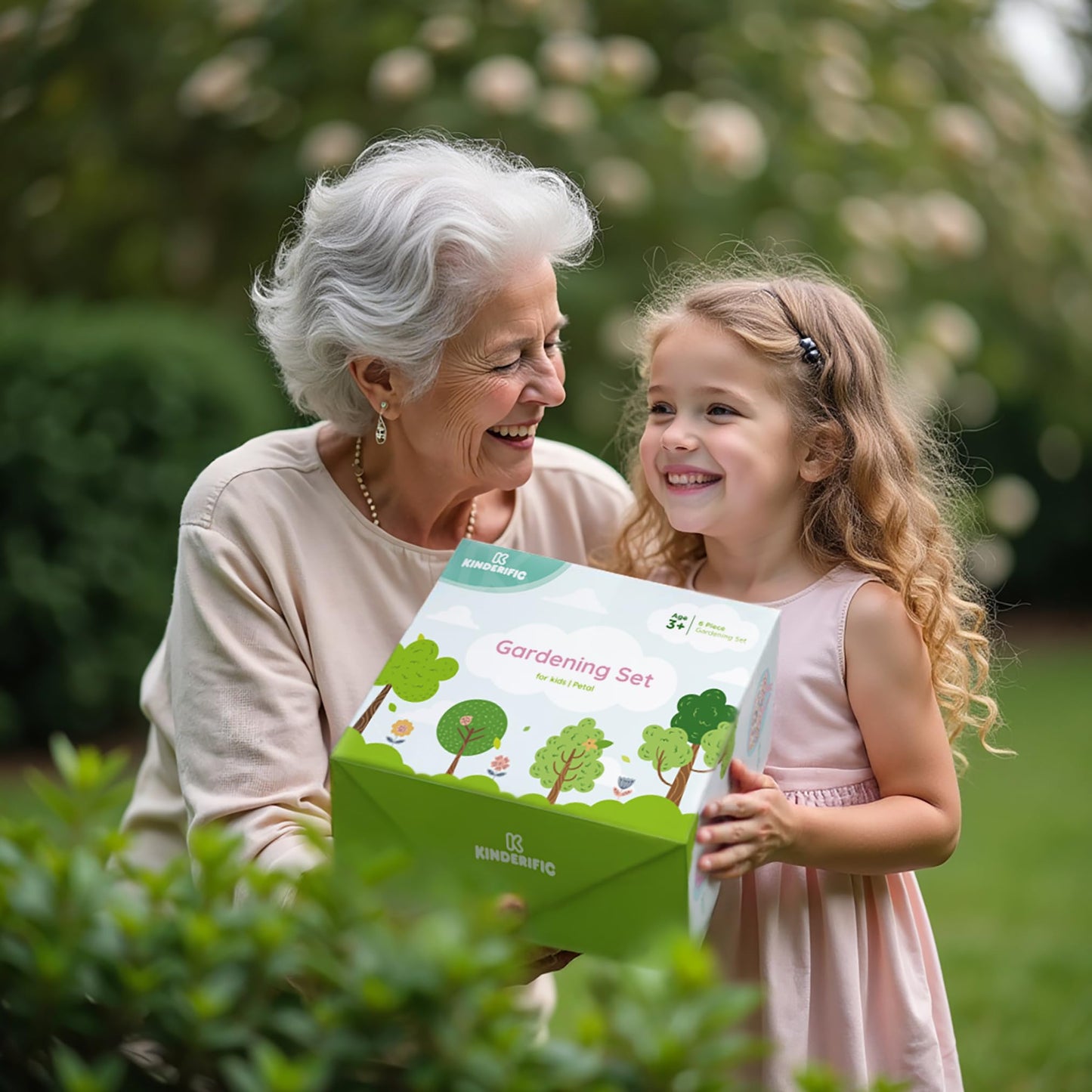 Kinderific Gardening Set for Kids – STEM Tool Kit (Petal) with Tote & Tools