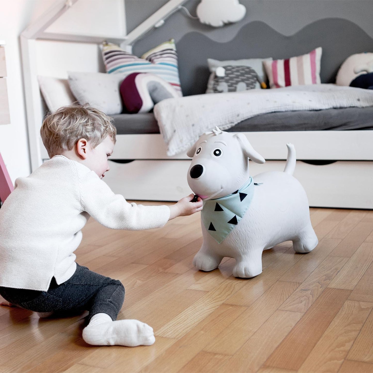 Kindsgut Bouncy Animal Hopper Dog – Indoor/Outdoor Fun with Pump Included