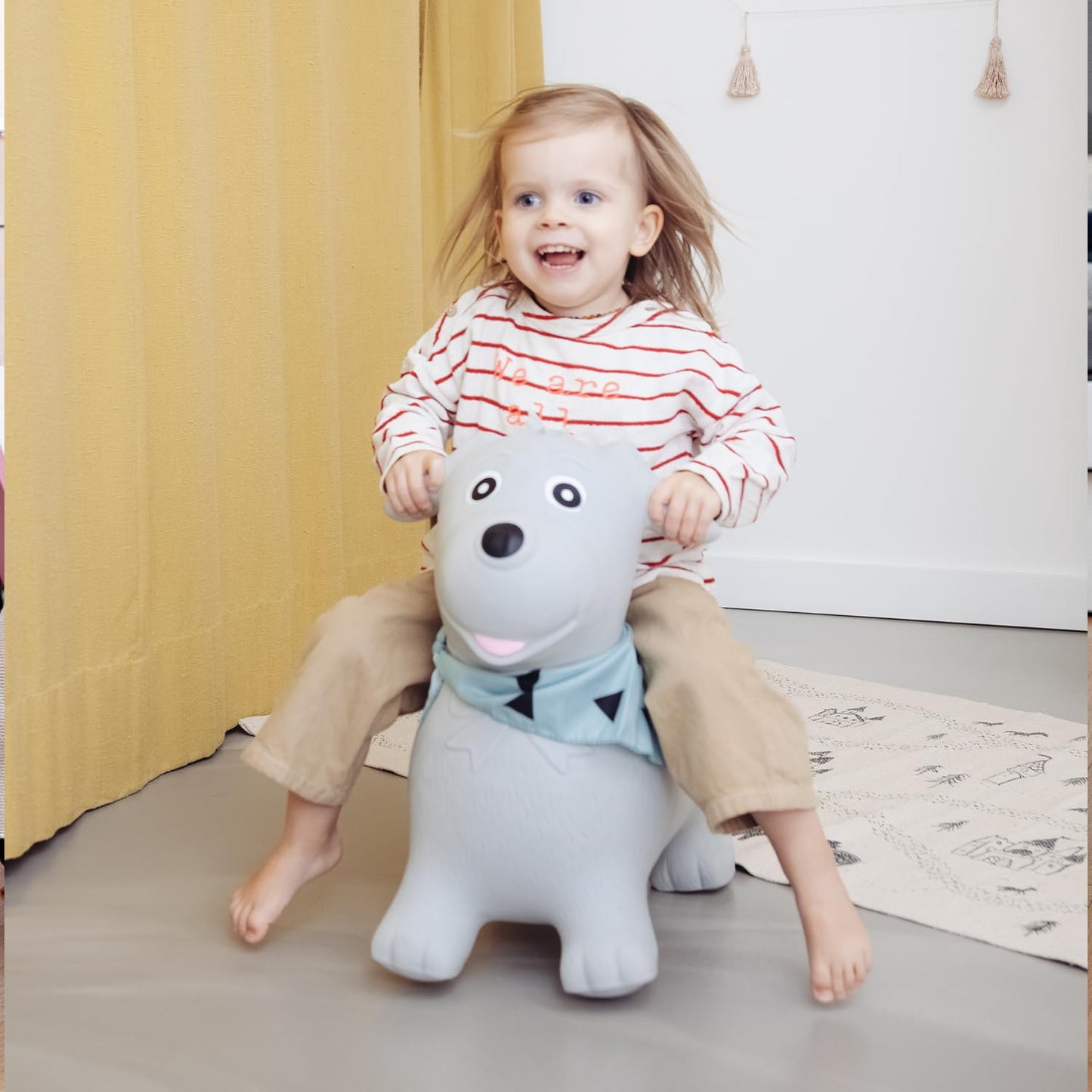 Kindsgut Bouncy Animal Hopper Dog – Indoor/Outdoor Fun with Pump Included