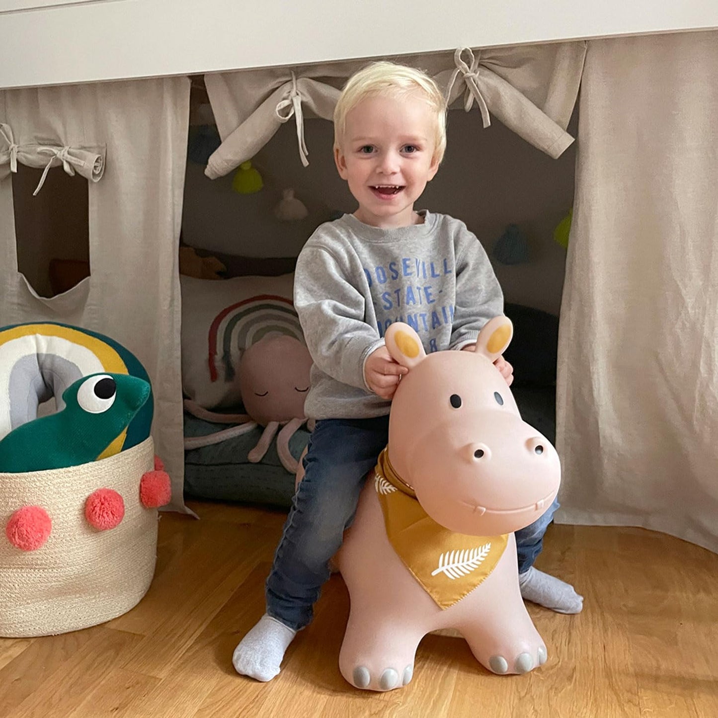 Kindsgut Bouncy Hippo Hopper – Designed in Germany, Indoor & Outdoor Play
