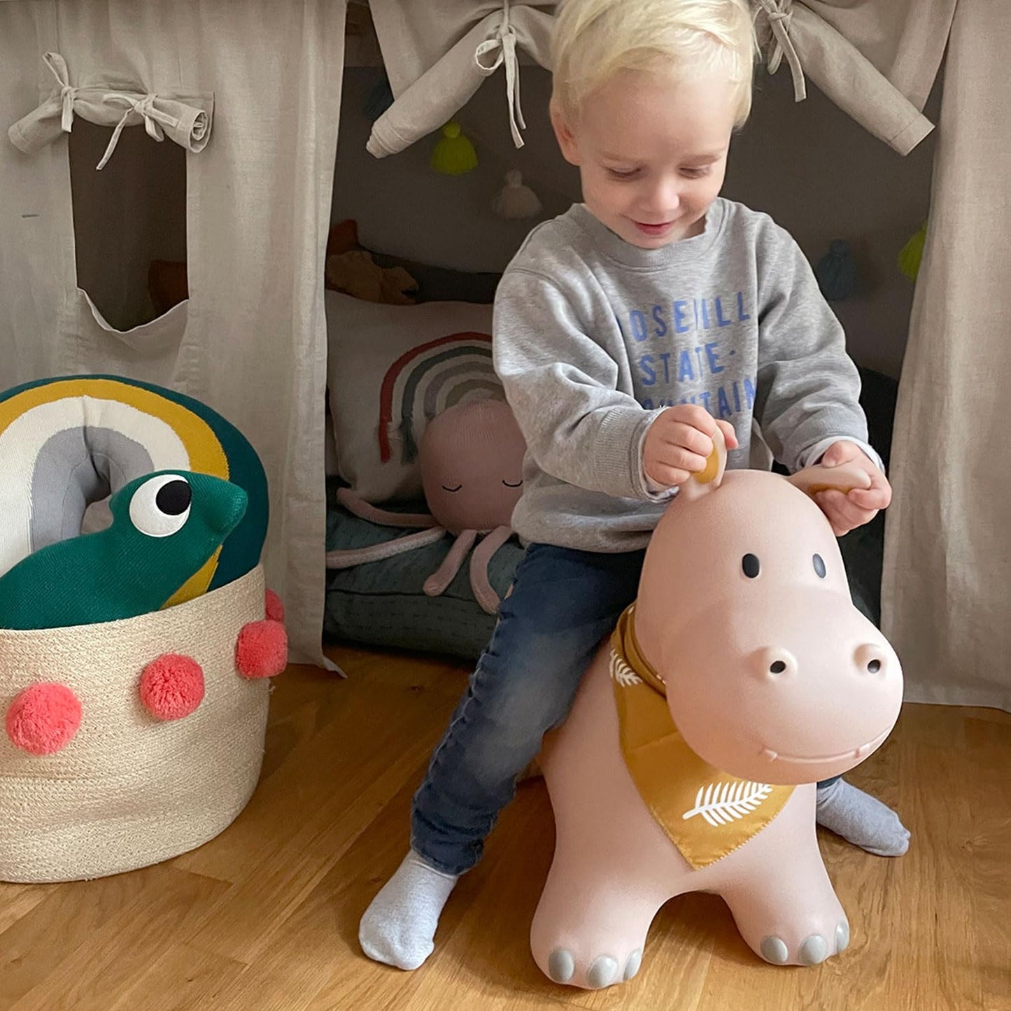 Kindsgut Bouncy Hippo Hopper – Designed in Germany, Indoor & Outdoor Play