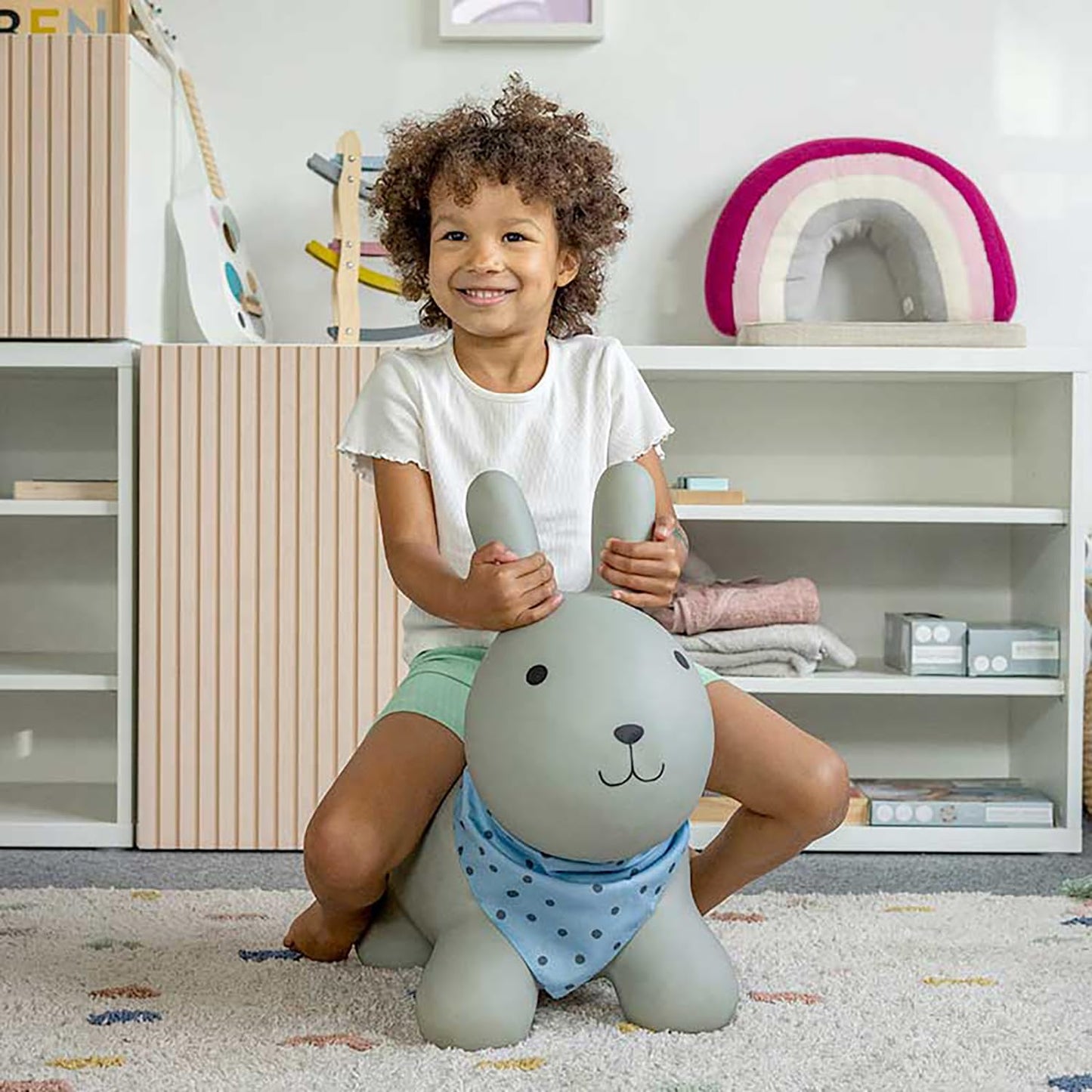 Kindsgut Bouncy Rabbit Hopper for Children – German Design, Colorful Indoor & Outdoor Toy