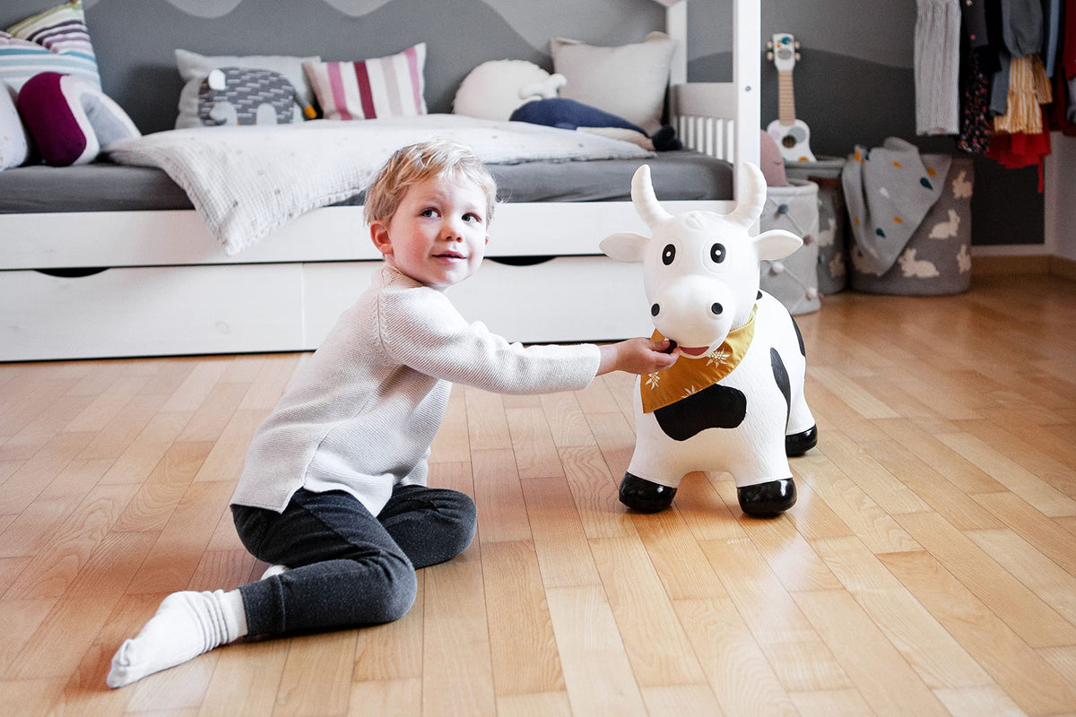 Kindsgut Bouncy Cow Hopper for Kids | Indoor & Outdoor Play with Pump