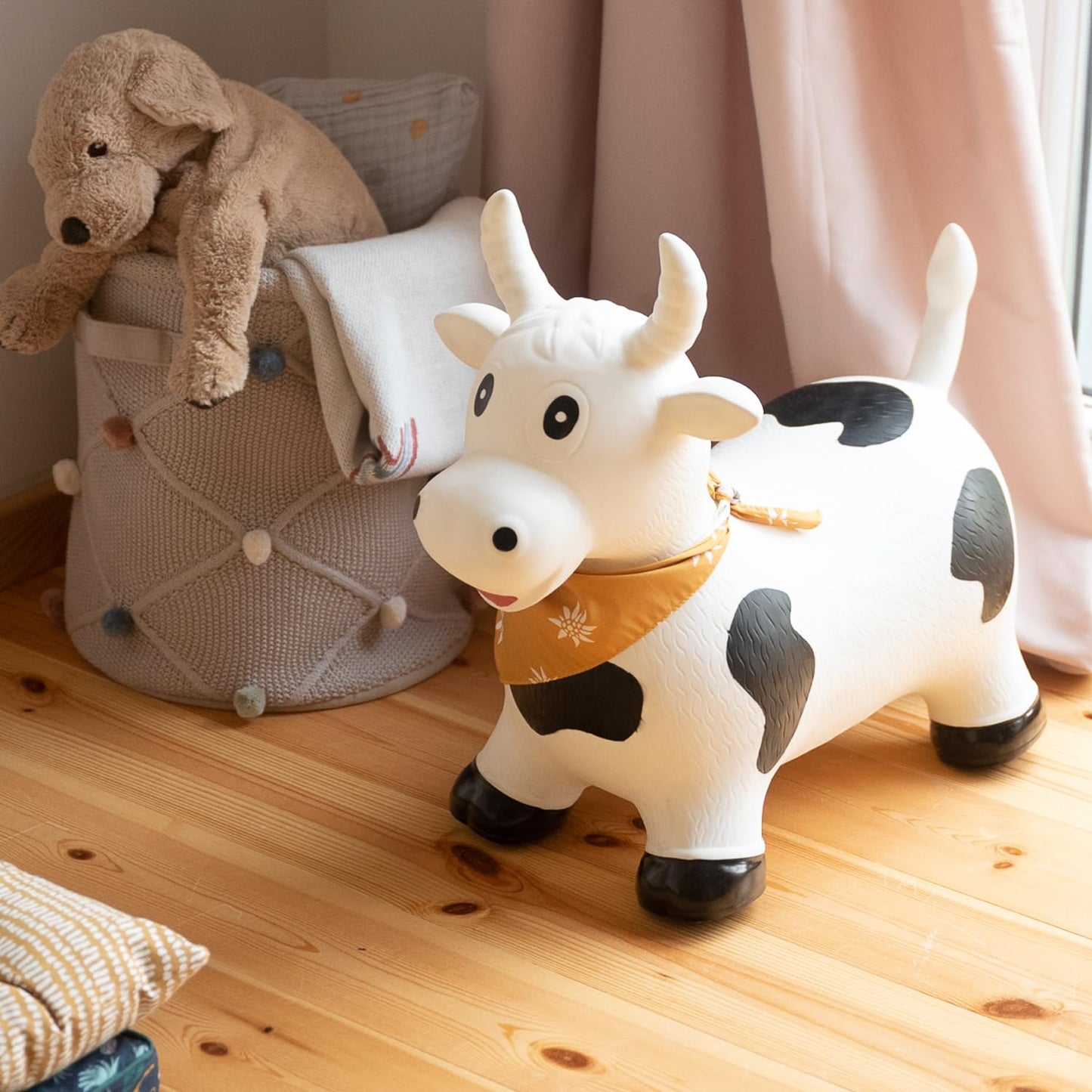 Kindsgut Bouncy Cow Hopper for Kids | Indoor & Outdoor Play with Pump