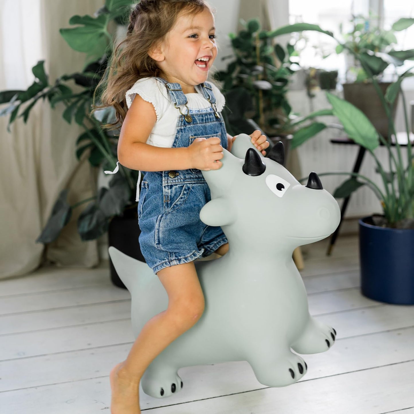 Kindsgut Bouncy Dino Hopper for Children – Indoor & Outdoor Play, Pump Included, Designed in Germany