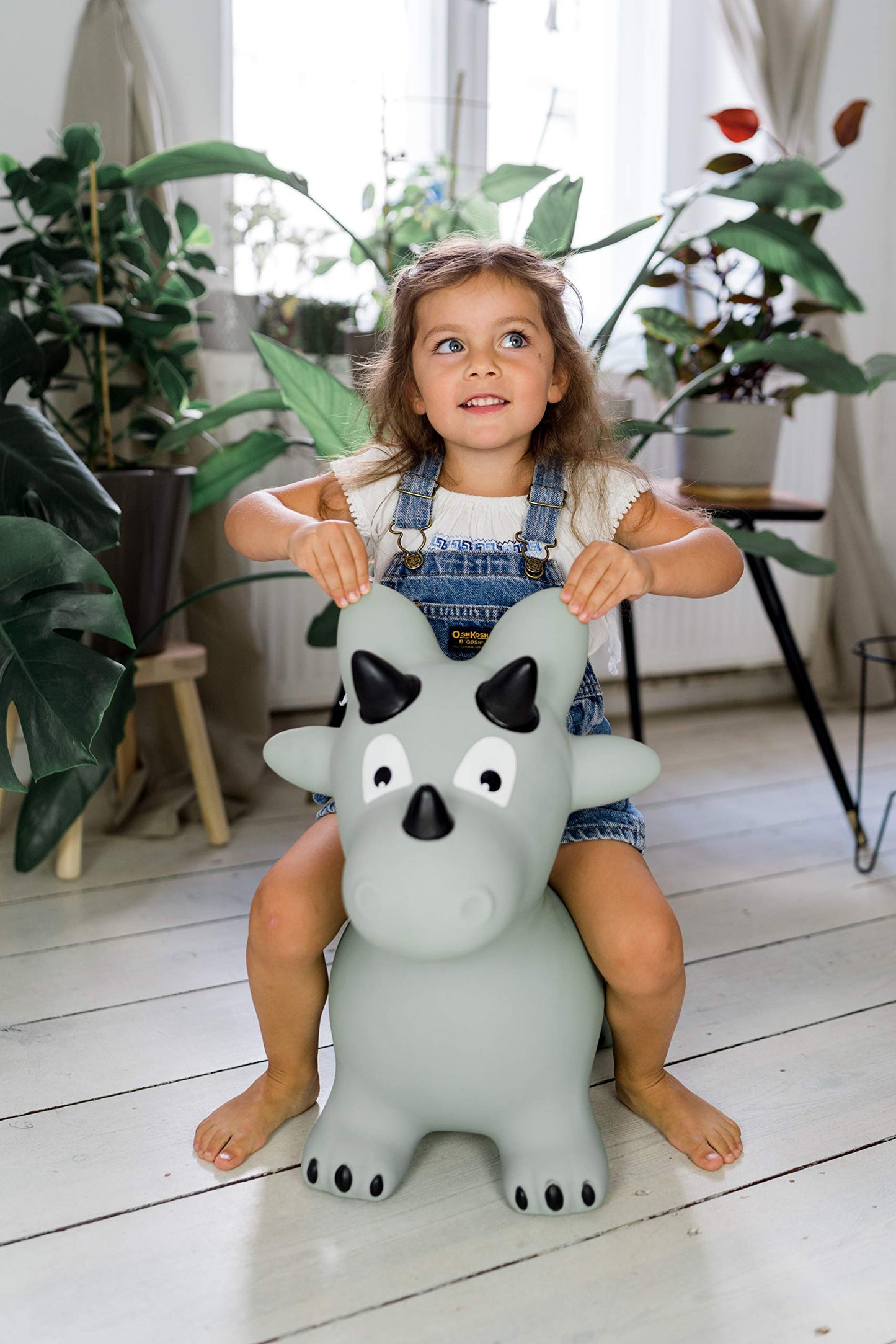 Kindsgut Bouncy Dino Hopper for Children – Indoor & Outdoor Play, Pump Included, Designed in Germany