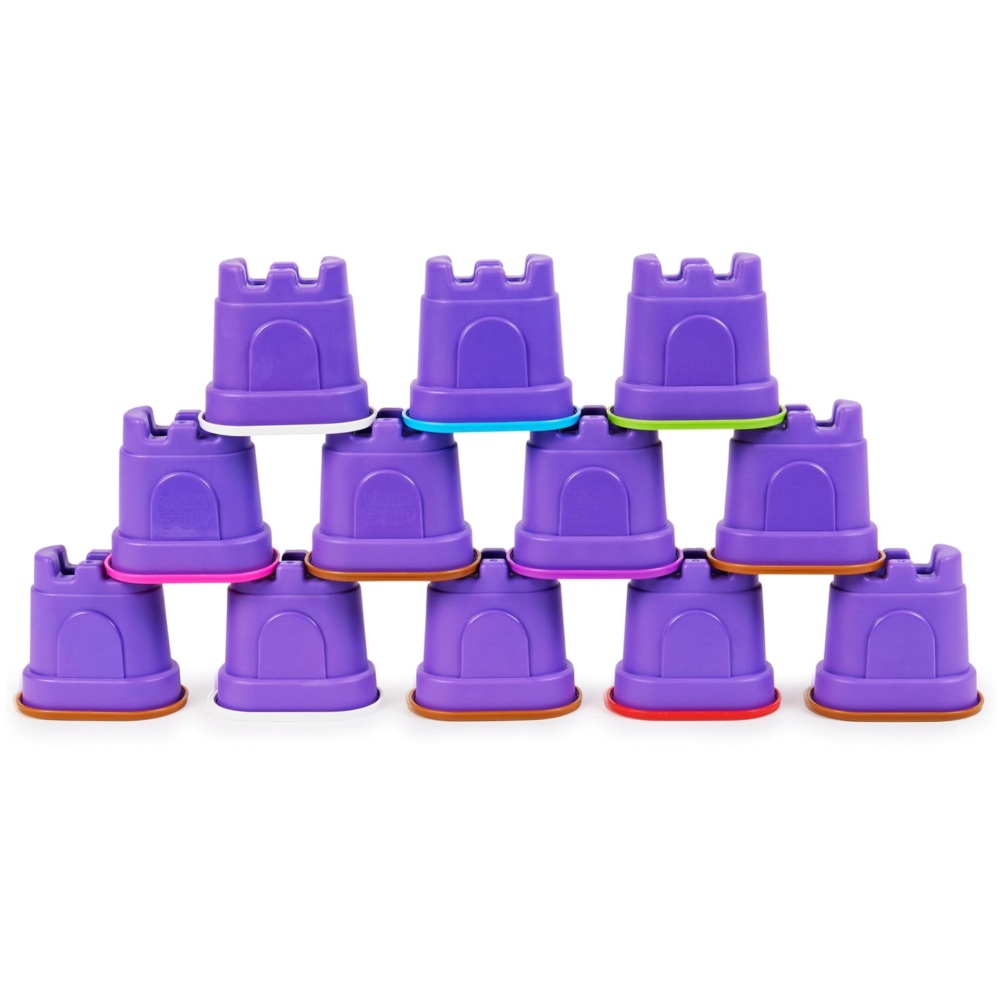 Kinetic Sand Castle Containers 12-Pack – Multi-Color Sensory Sand for Kids 3+