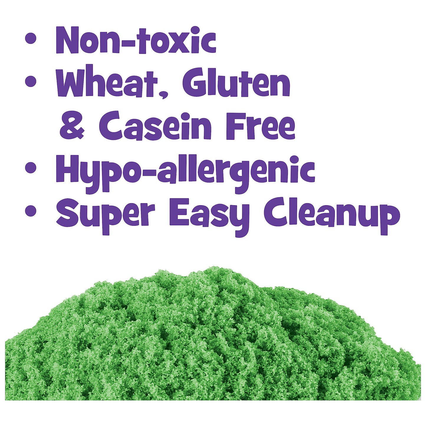 Kinetic Sand – The Original Moldable Sensory Play Sand for Kids, Green, 2 lb Bag | Ages 3+