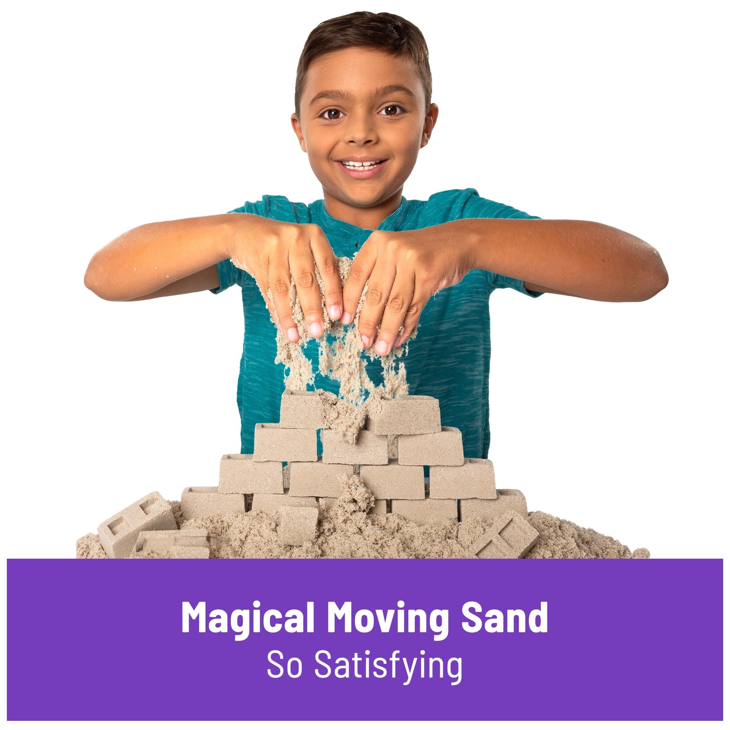 Kinetic Sand Construction Site Folding Sandbox — 2lbs Sand, Crane & Dump Truck Toy