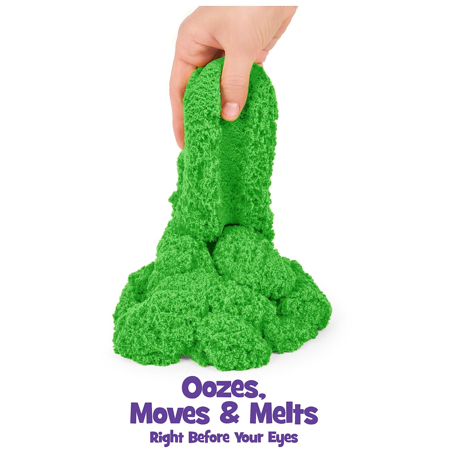 Kinetic Sand – The Original Moldable Sensory Play Sand for Kids, Green, 2 lb Bag | Ages 3+