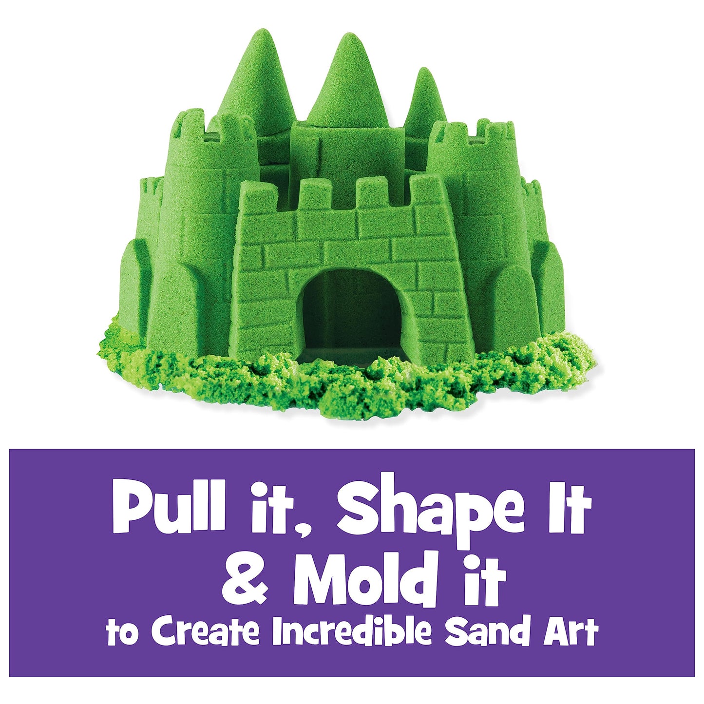 Kinetic Sand – The Original Moldable Sensory Play Sand for Kids, Green, 2 lb Bag | Ages 3+