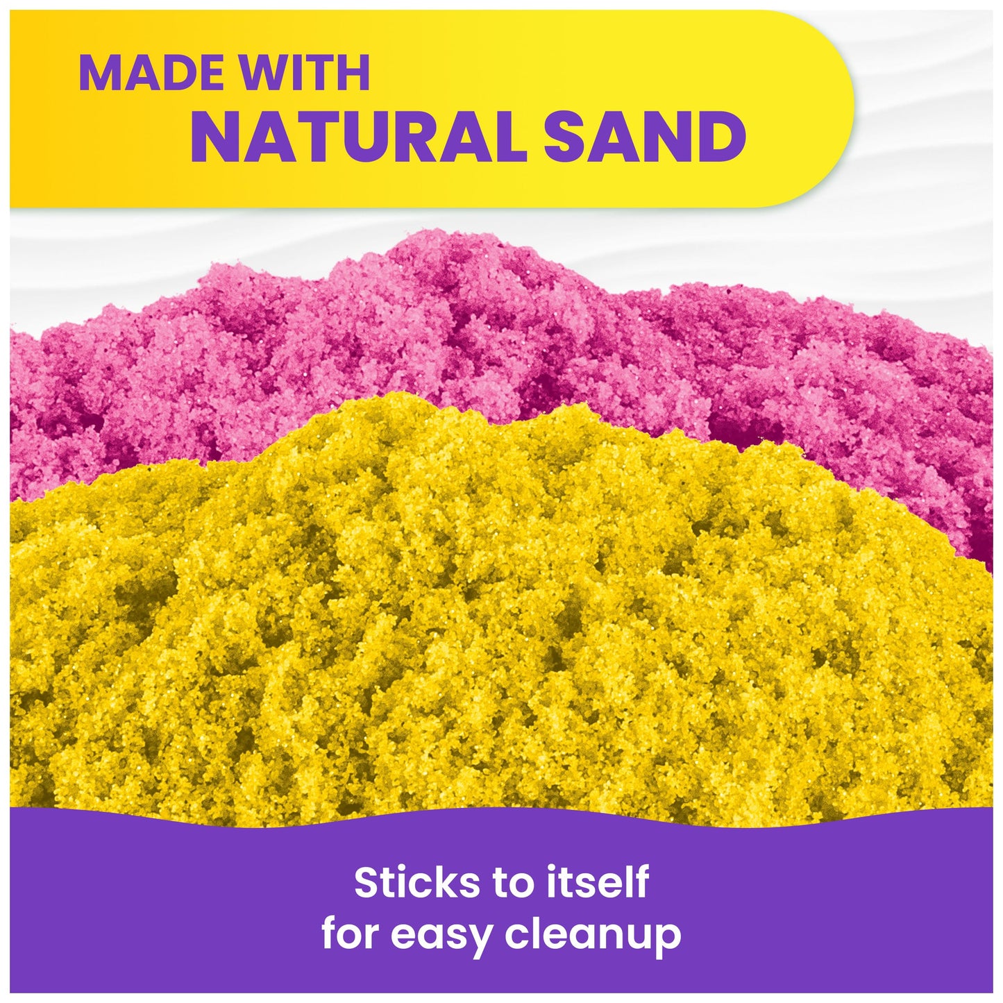 Kinetic Sand SquishBlossom Blooming Flower Kit – Neon Pink & Yellow, 8oz