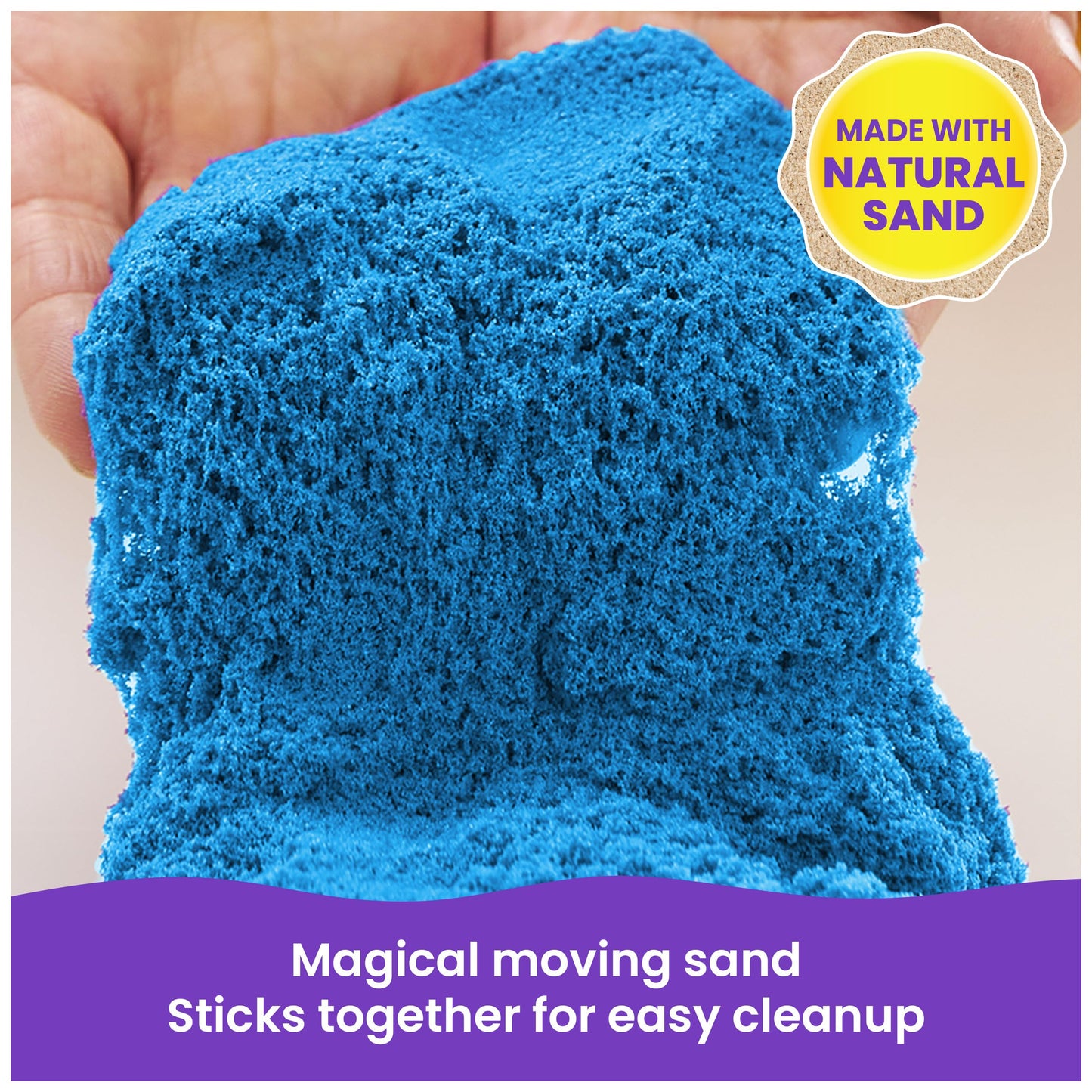 Kinetic Sand Variety Case – 2lbs of Play Sand (Beach, Neon & Shimmer) + 5 Tools | Reusable Storage Case