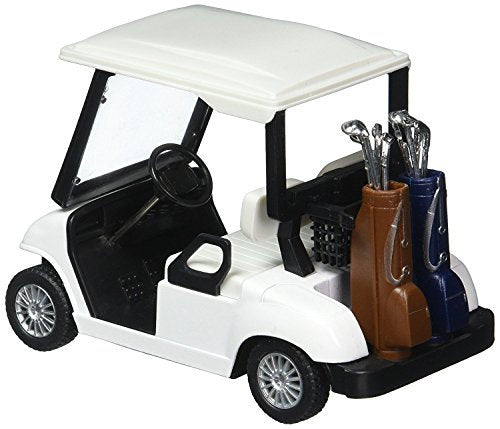 KiNSFUN Golf Cart 4.5-Inch Die Cast Metal Model with Pull-Back Action Toy
