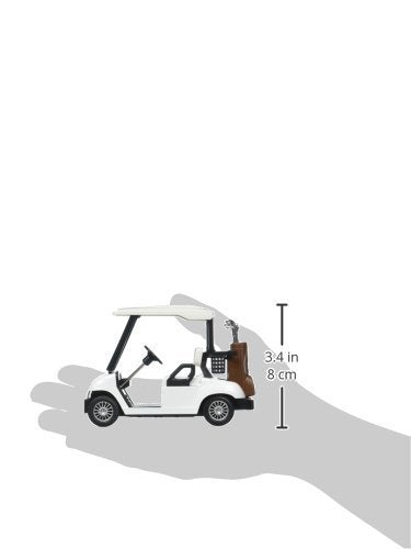 KiNSFUN Golf Cart 4.5-Inch Die Cast Metal Model with Pull-Back Action Toy